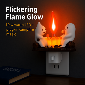 Ghost Campfire Flickering Night Light for Halloween Decor — view 2