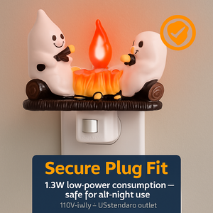 Ghost Campfire Flickering Night Light for Halloween Decor — view 6