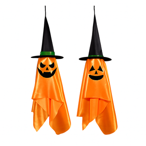 Hanging Ghosts with Wizard Hat - 2 Pack Halloween Decor — view 1