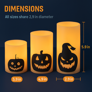 Halloween Flameless Candle Lamp 3-Pack with Timer — view 3