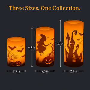 Halloween Flameless Candle Lamp 3-Pack with Timer — view 11