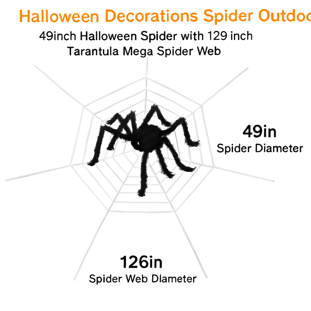 Giant Halloween Spider Decoration Outdoor