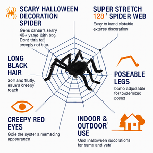 Giant Halloween Spider Decoration Outdoor — view 6