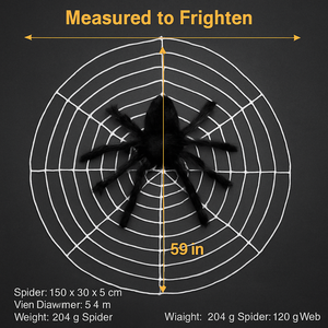 Giant Halloween Spider Decoration with Web — view 3