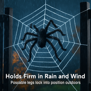 Giant Halloween Spider Decoration with Web — view 6