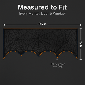 Halloween Black Lace Spiderweb Mantle Scarf — view 3