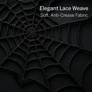 Halloween Black Lace Spiderweb Mantle Scarf — view 4