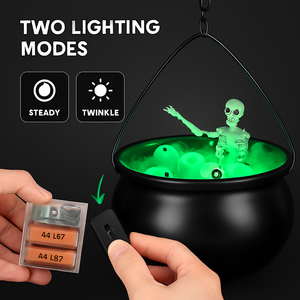 Halloween Large Witch Cauldron With 56.49” Tripod And Eyeball String Light Skeleton Halloween Outdoor Decoration For Porch Yard Patio Garden Living Ro — view 5
