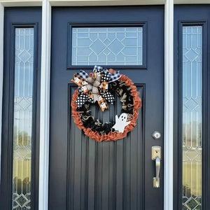 Ghost Halloween Wreath Front Door Décor — view 4