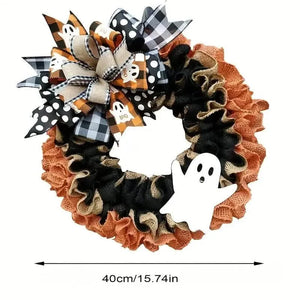 Ghost Halloween Wreath Front Door Décor — view 6