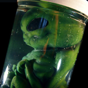 Green Alien Monster Embryo in Formaldehyde Jar Prop — view 11