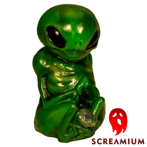Green Alien Monster Embryo in Formaldehyde Jar Prop — view 1