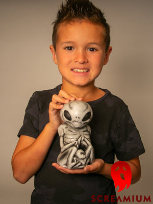 Grey Alien Monster Embryo in Formaldehyde Jar Prop — view 2