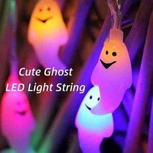 Halloween Cute Ghost LED String Lights Upholstery Lights — view 14
