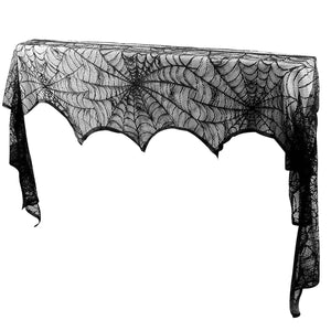Halloween Decoration Black Lace Spiderweb — view 3