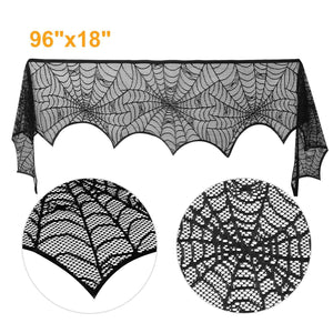 Halloween Decoration Black Lace Spiderweb — view 6