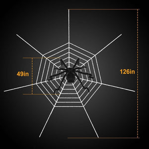 Halloween Decorations Spider 49" with 126" Tarantula Mega Spider Web — view 12