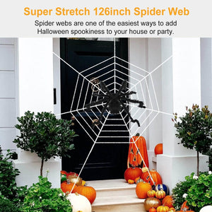 Halloween Decorations Spider 49" with 126" Tarantula Mega Spider Web — view 6