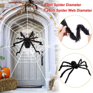 Halloween Decorations Spider 49" with 126" Tarantula Mega Spider Web — view 7