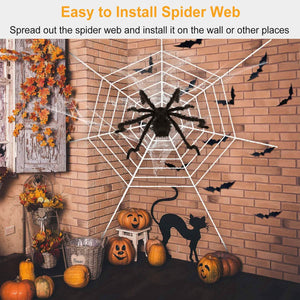 Halloween Decorations Spider 49" with 126" Tarantula Mega Spider Web — view 10