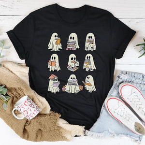 Halloween Ghost Book Lover Tee — view 2