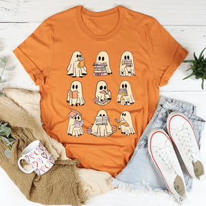Halloween Ghost Book Lover Tee — view 4