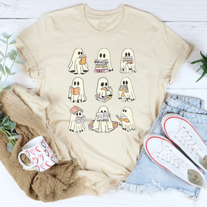 Halloween Ghost Book Lover Tee — view 1