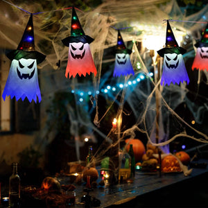 Halloween Ghost Witch Hat Hanging Light Lantern — view 3