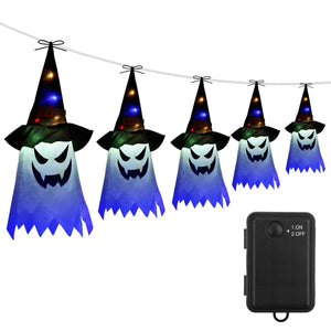 Halloween Ghost Witch Hat Hanging Light Lantern — view 5