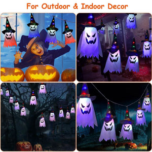 Halloween Ghost Witch Hat Hanging Light Lantern — view 9