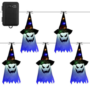 Halloween Ghost Witch Hat Hanging Light Lantern — view 1