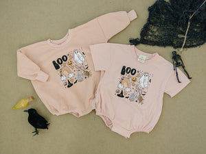 Halloween Girly Graphic Organic Cotton T-Shirt Romper *0-3m left — view 2