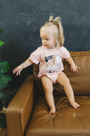 Halloween Girly Graphic Organic Cotton T-Shirt Romper *0-3m left — view 4