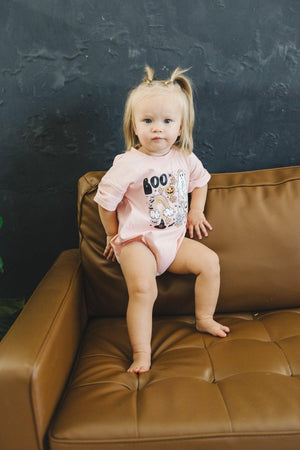 Halloween Girly Graphic Organic Cotton T-Shirt Romper *0-3m left — view 5