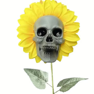 Halloween Sunflower Skull Head Garden Decoration — view 2
