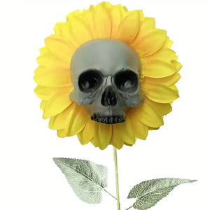 Halloween Sunflower Skull Head Garden Decoration — view 3