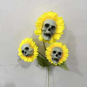 Halloween Sunflower Skull Head Garden Decoration — view 4