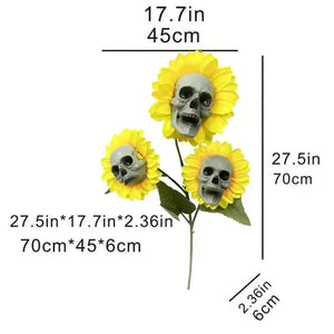 Halloween Sunflower Skull Head Garden Decoration — view 7