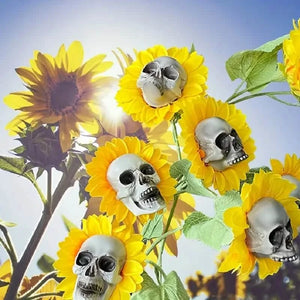 Halloween Sunflower Skull Head Garden Decoration — view 9