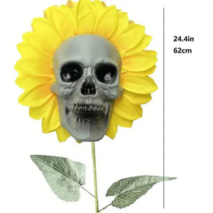 Halloween Sunflower Skull Head Garden Decoration — view 5