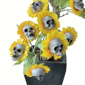 Halloween Sunflower Skull Head Garden Decoration — view 8