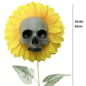 Halloween Sunflower Skull Head Garden Decoration — view 6