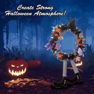 Halloween Witch Wreath Pumpkin Decorations — view 6