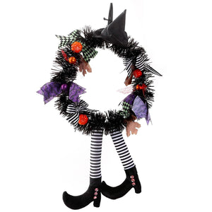 Halloween Witch Wreath Pumpkin Decorations — view 1