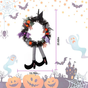 Halloween Witch Wreath Pumpkin Decorations — view 4