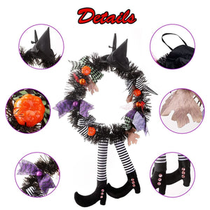Halloween Witch Wreath Pumpkin Decorations — view 5