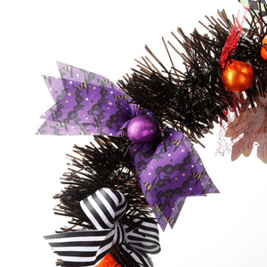 Halloween Witch Wreath Pumpkin Decorations — view 3