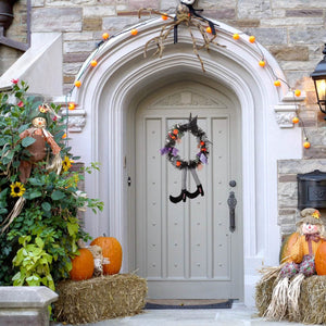 Halloween Witch Wreath Pumpkin Decorations — view 9