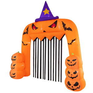 Halloween Inflatable Pumpkin Archway with Stakes and Water Bags — view 3