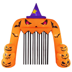 Halloween Inflatable Pumpkin Archway with Stakes and Water Bags — view 4